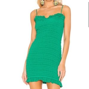 Green mini dress